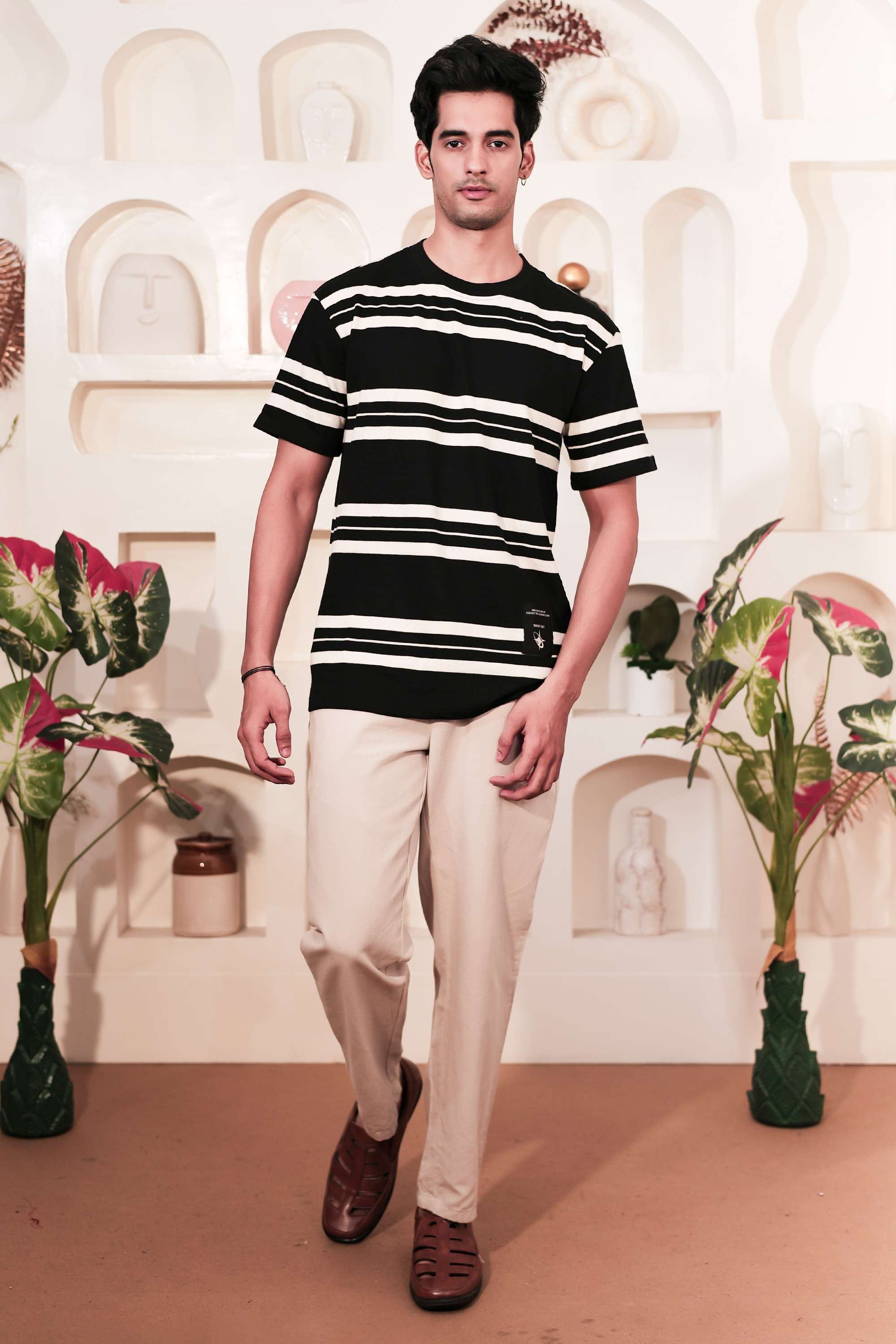 Blended-Fabric-Regular-Fit-Men-T-Shirt