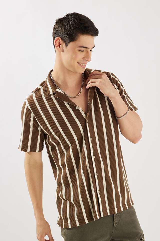 Stripes-Blended-Fabric-Relaxed-Fit-Men-s-Shirt