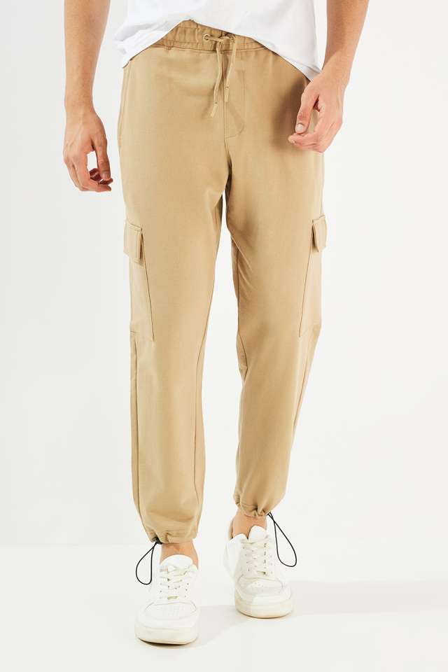 Solid-Blended-Fabric-Relaxed-Fit-Men-s-Joggers