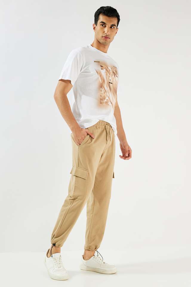 Solid-Blended-Fabric-Relaxed-Fit-Men-s-Joggers