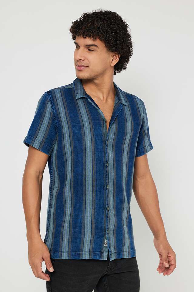 Stripes-Cotton-Slim-Fit-Men-s-Casual-Wear-Shirt