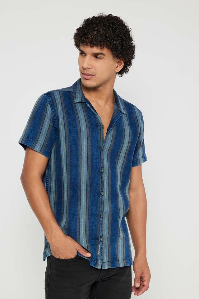 Stripes-Cotton-Slim-Fit-Men-s-Casual-Wear-Shirt