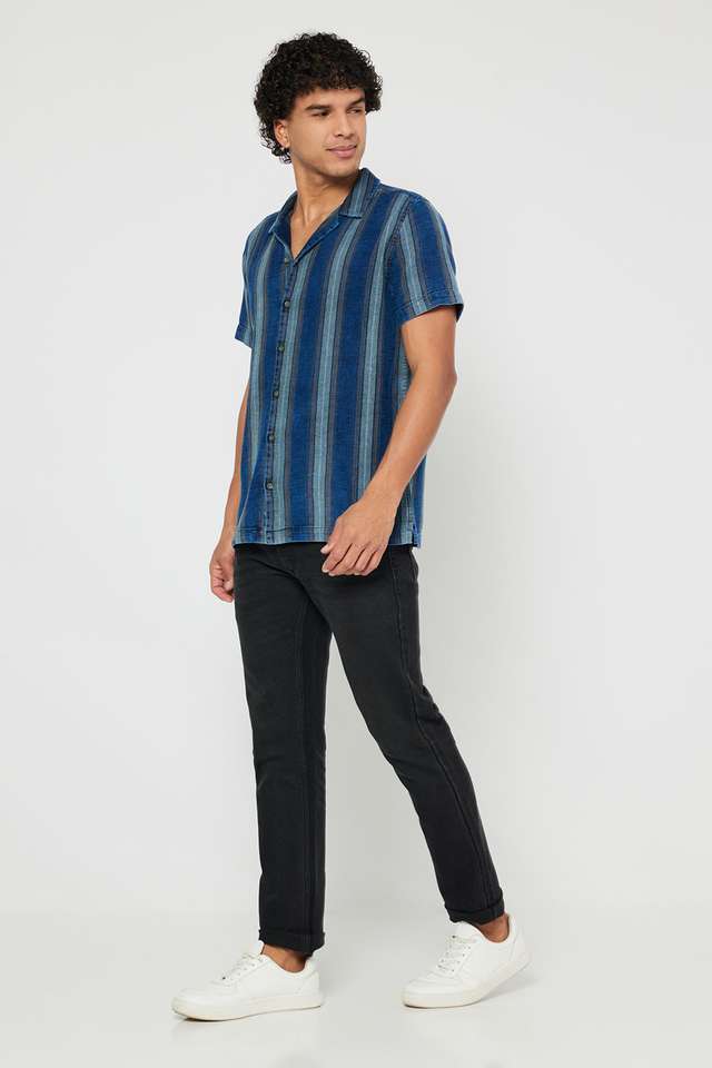 Stripes-Cotton-Slim-Fit-Men-s-Casual-Wear-Shirt