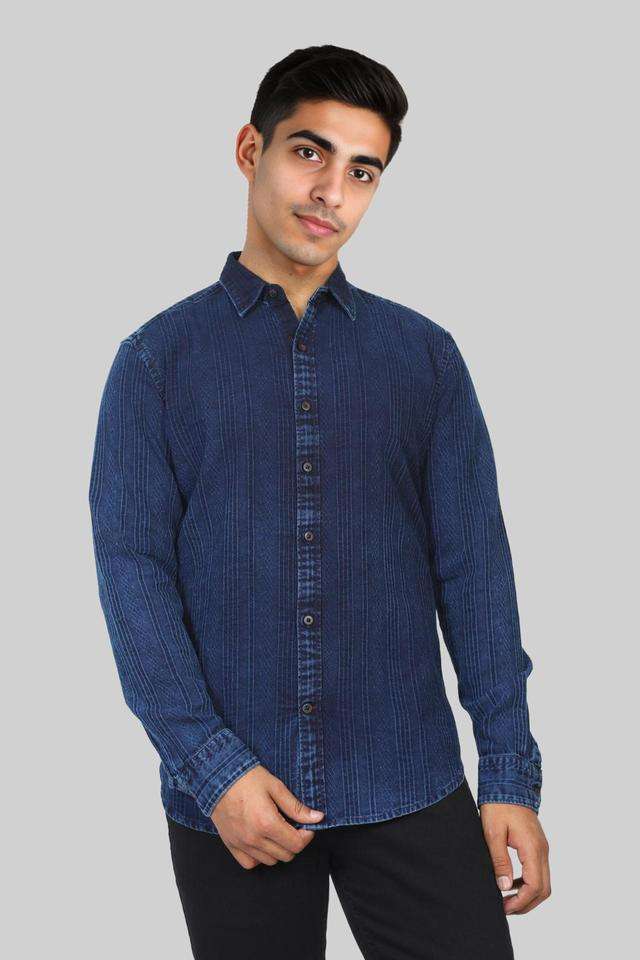 Textured-Cotton-Slim-Fit-Men-s-Casual-Wear-Shirt