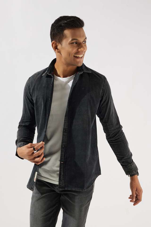 Textured-Cotton-Slim-Fit-Men-s-Casual-Wear-Shirt