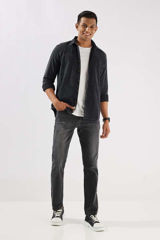 Textured-Cotton-Slim-Fit-Men-s-Casual-Wear-Shirt