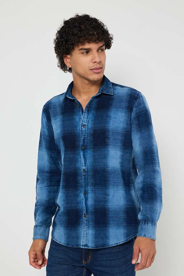 Checks-Cotton-Slim-Fit-Men-s-Casual-Wear-Shirt