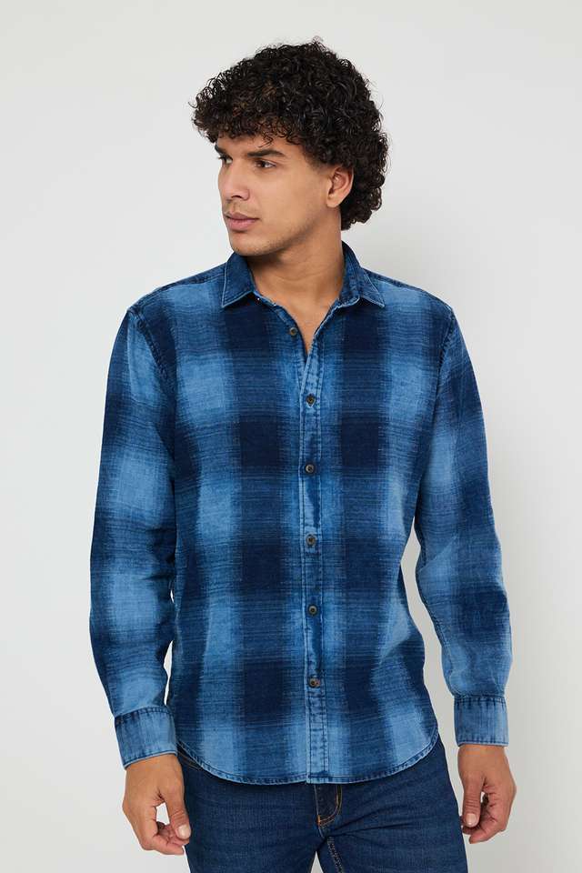 Checks-Cotton-Slim-Fit-Men-s-Casual-Wear-Shirt