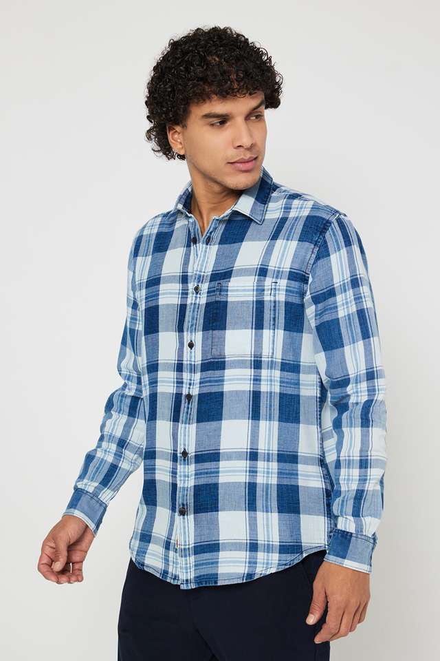 Checks-Cotton-Slim-Fit-Men-s-Casual-Wear-Shirt