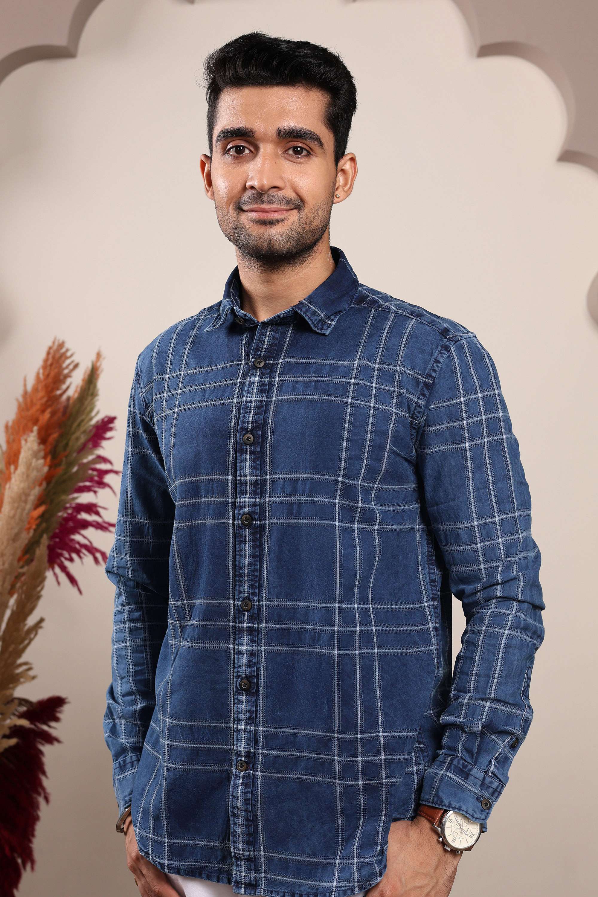 Blended-Fabric-Regular-Fit-Men-Shirt