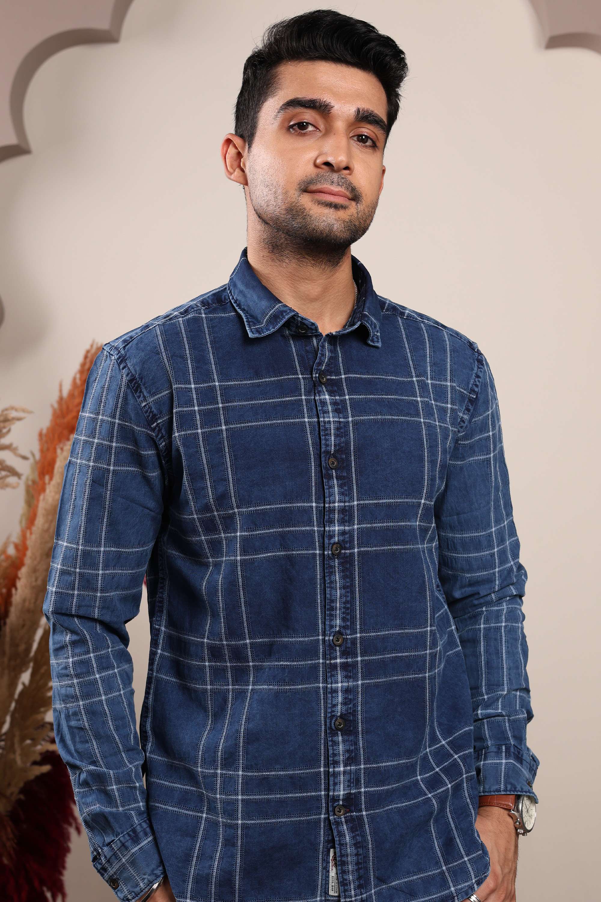 Blended-Fabric-Regular-Fit-Men-Shirt