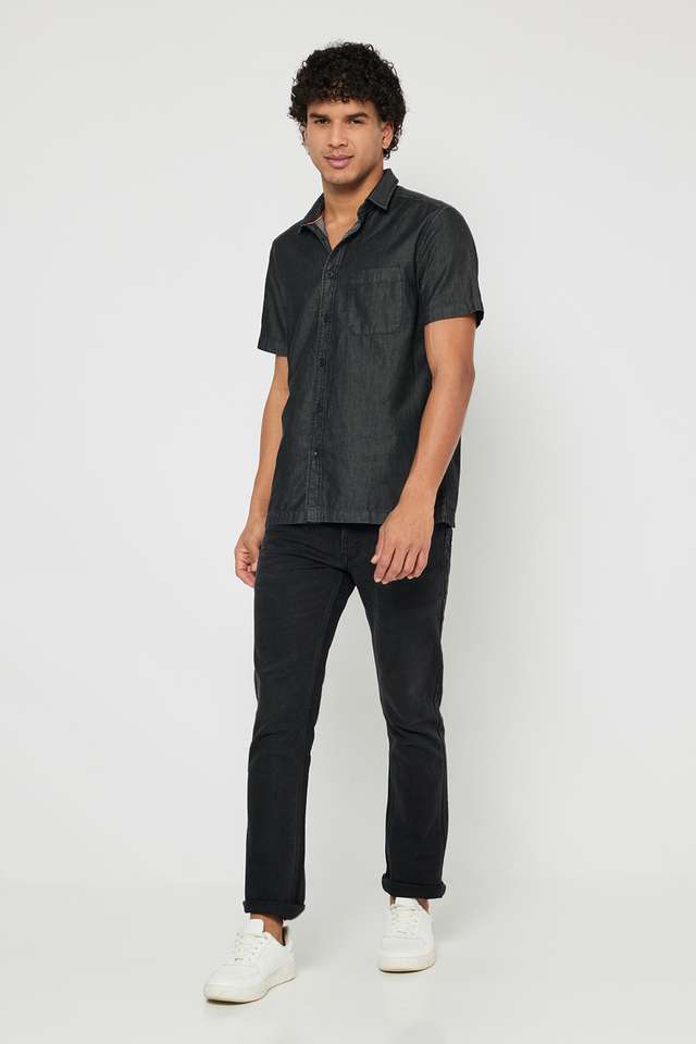 Solid-Cotton-Slim-Fit-Men-s-Casual-Wear-Shirt