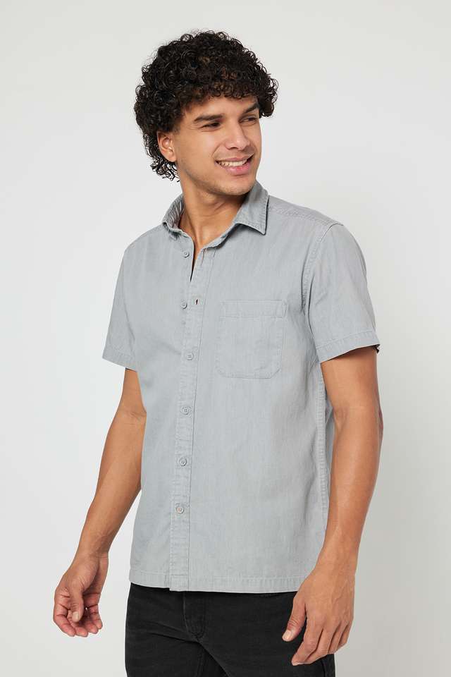 Solid-Cotton-Slim-Fit-Men-s-Casual-Wear-Shirt