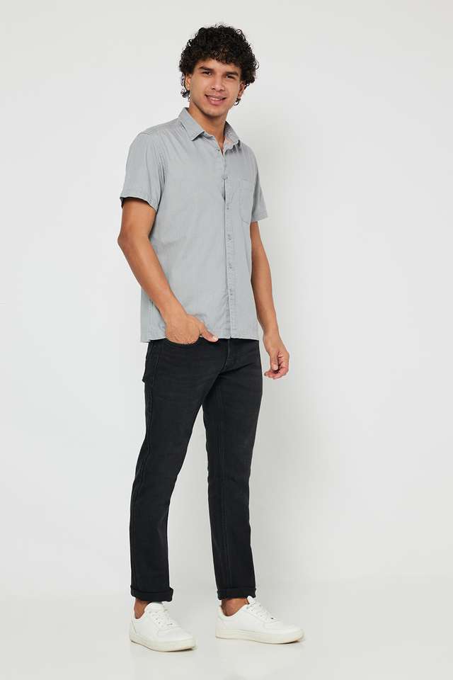 Solid-Cotton-Slim-Fit-Men-s-Casual-Wear-Shirt