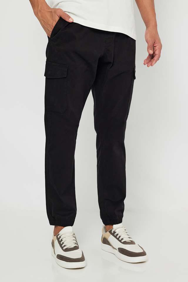 Solid-Cotton-Blend-Slim-Fit-Men-s-Joggers