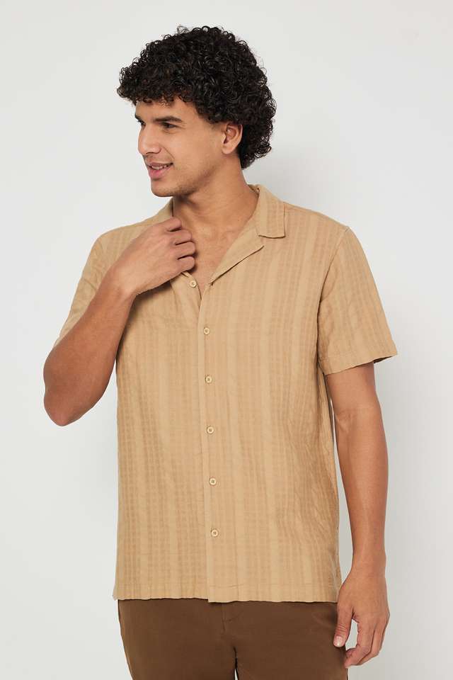 Textured-Cotton-Slim-Fit-Men-s-Casual-Wear-Shirt