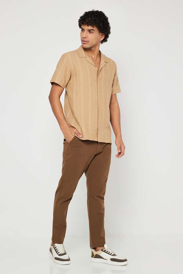 Textured-Cotton-Slim-Fit-Men-s-Casual-Wear-Shirt