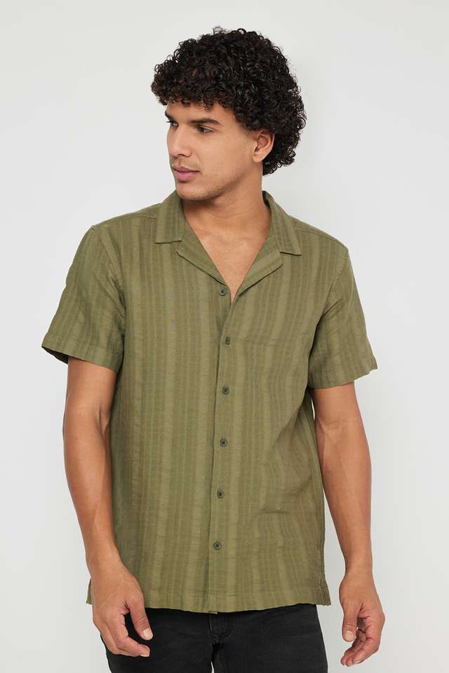 Textured-Cotton-Slim-Fit-Men-s-Casual-Wear-Shirt