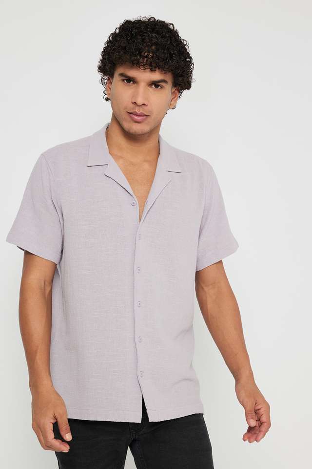 Solid-Cotton-Slim-Fit-Men-s-Casual-Wear-Shirt