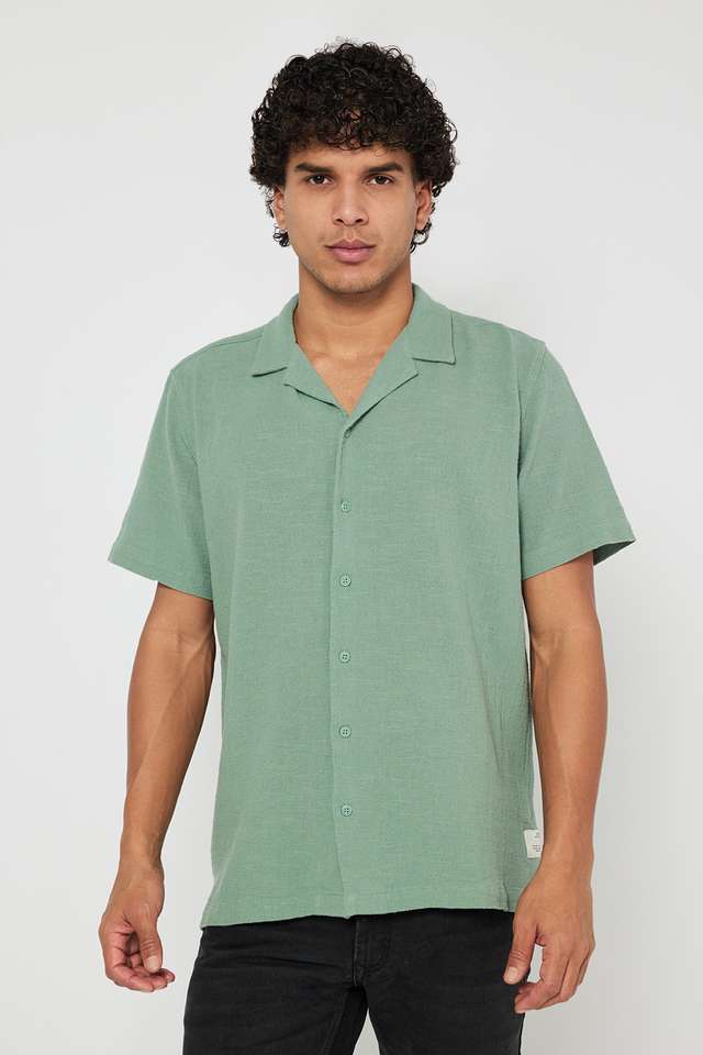 Solid-Cotton-Slim-Fit-Men-s-Casual-Wear-Shirt