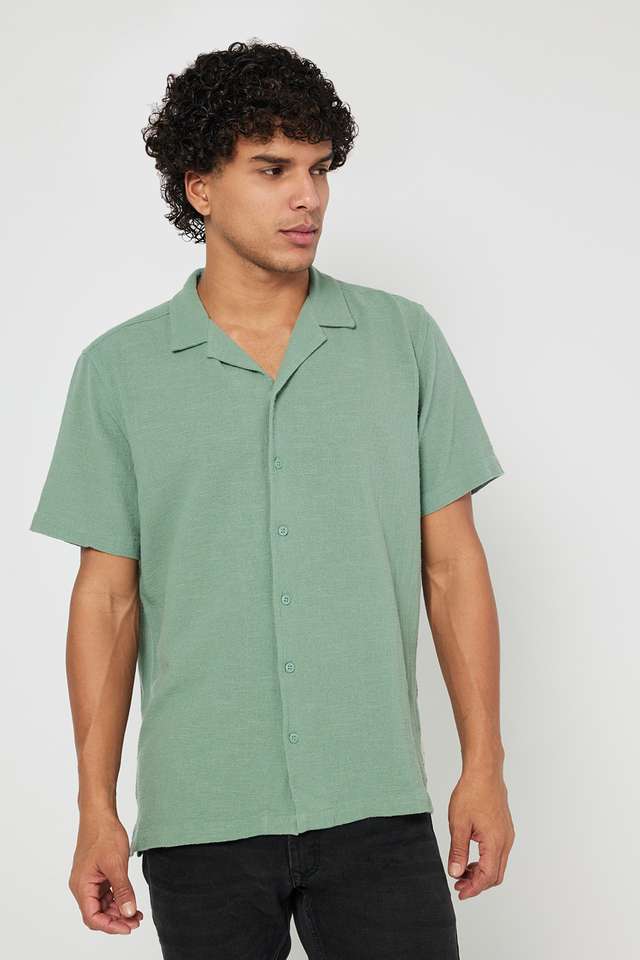 Solid-Cotton-Slim-Fit-Men-s-Casual-Wear-Shirt