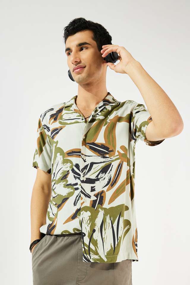 Printed-Viscose-Slim-Fit-Men-s-Casual-Wear-Shirt