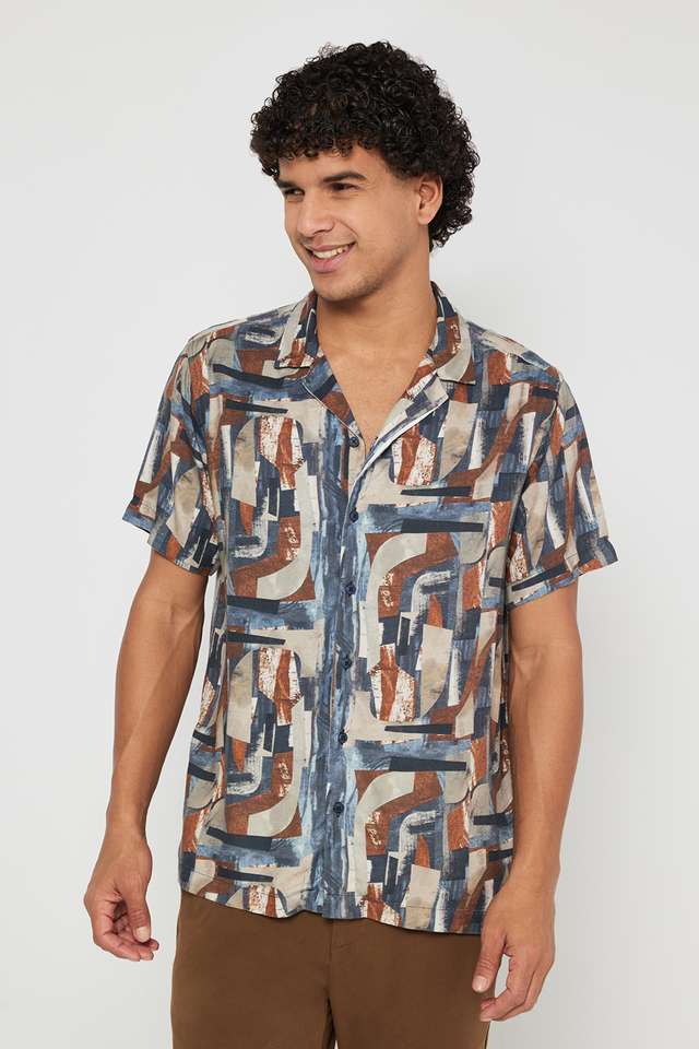Printed-Viscose-Slim-Fit-Men-s-Casual-Wear-Shirt
