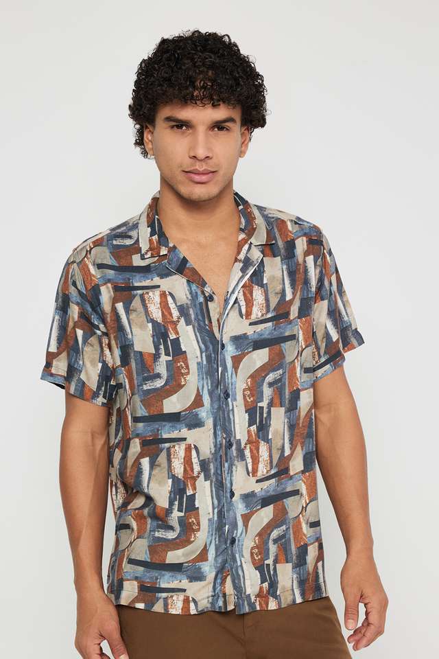 Printed-Viscose-Slim-Fit-Men-s-Casual-Wear-Shirt