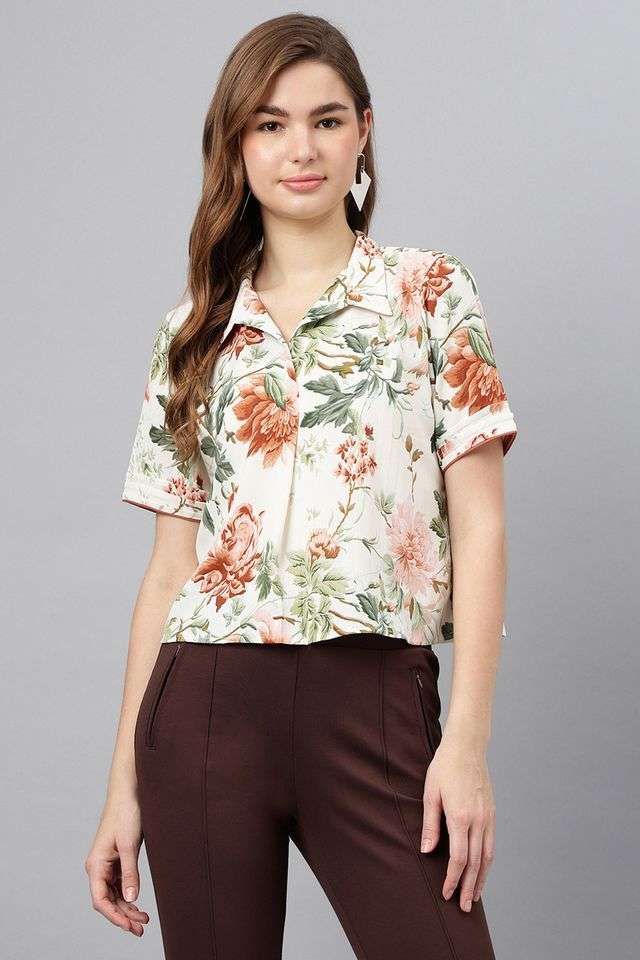 Printed-Polyester-Women-s-Casual-Wear-Shirt