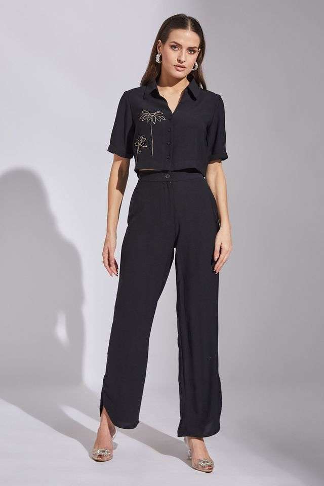 latin quarters Solid Polyester Women's Co-Ord Set-picture-30