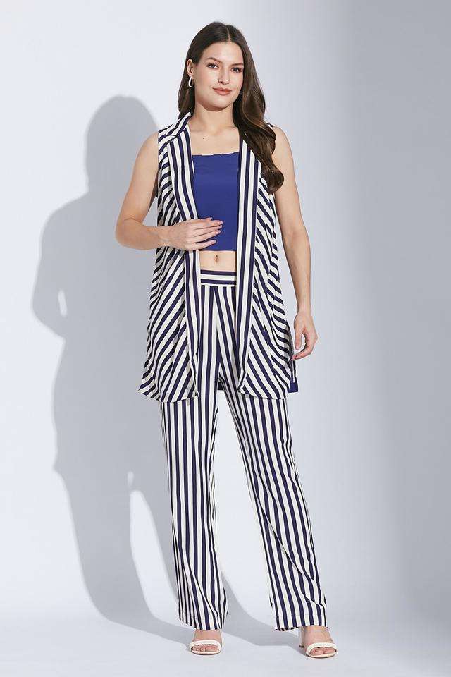 latin quarters Stripes Full Length Polyester Women's Co-Ord Set-picture-19