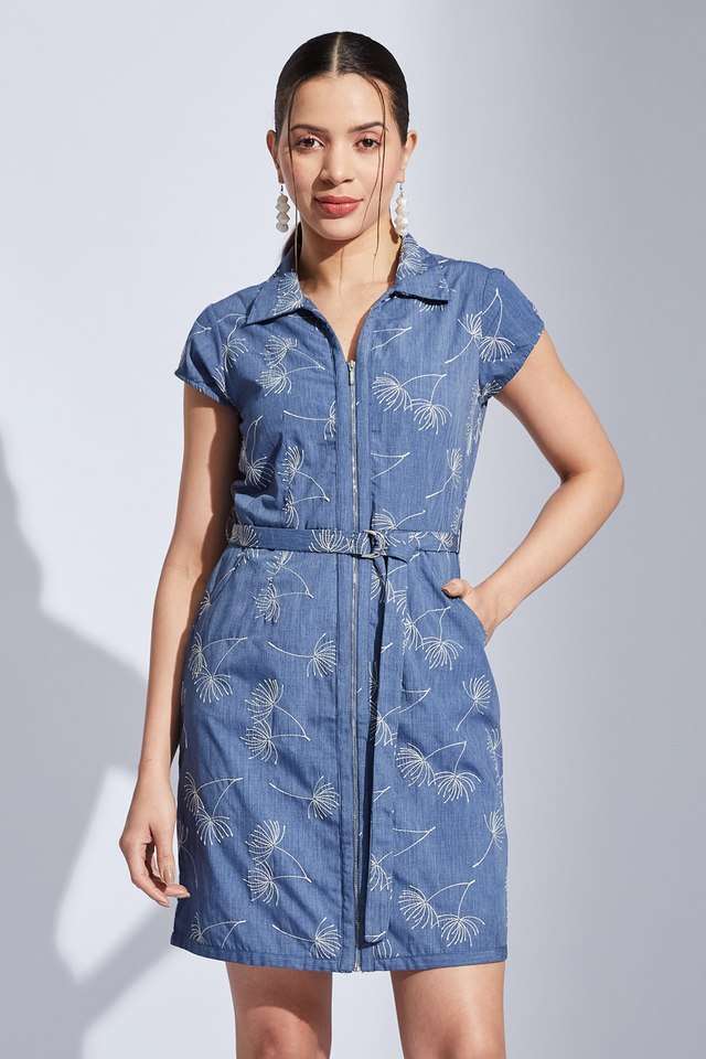 Embroidered-Cotton-Collared-Women-s-Mini-Dress