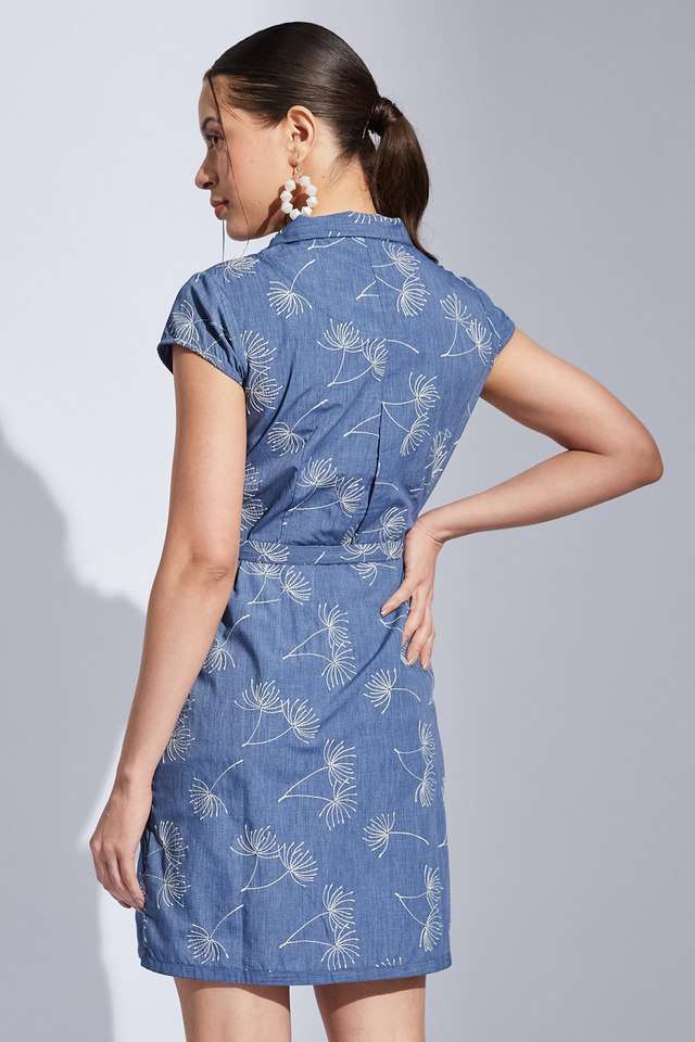Embroidered-Cotton-Collared-Women-s-Mini-Dress