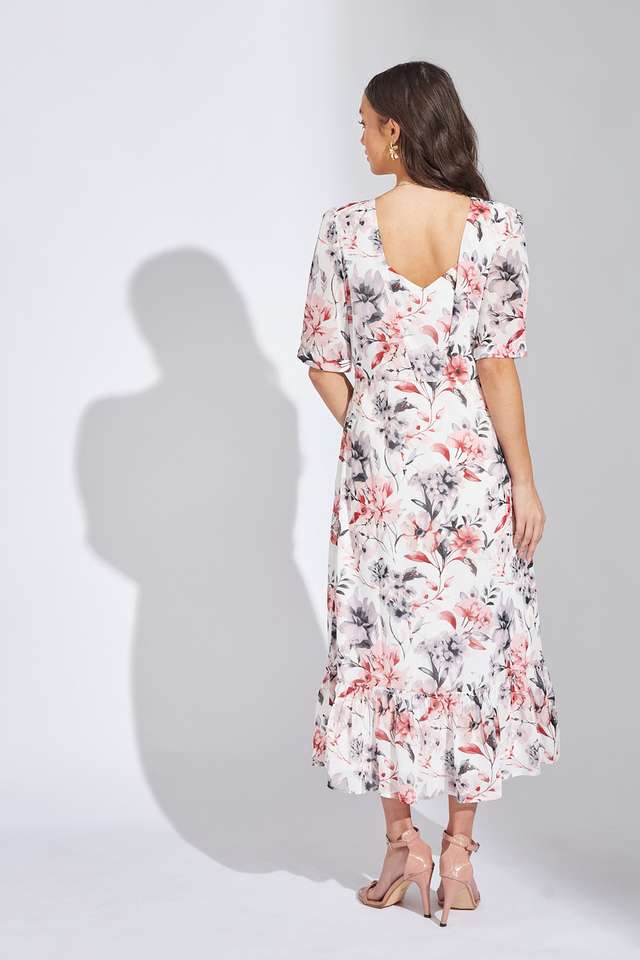 Printed-Polyester-V-Neck-Women-s-Maxi-Dress