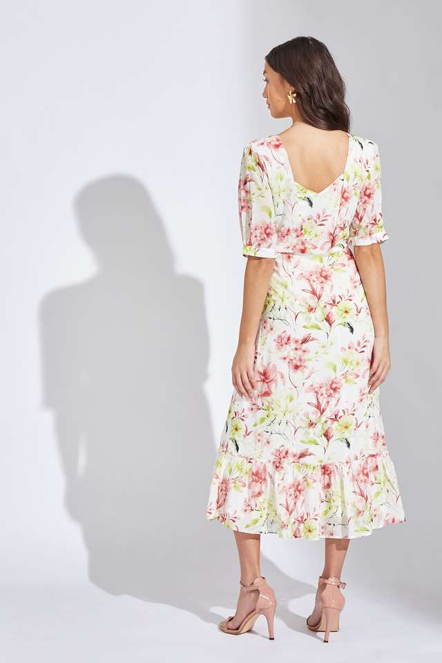 Printed-Polyester-V-Neck-Women-s-Maxi-Dress