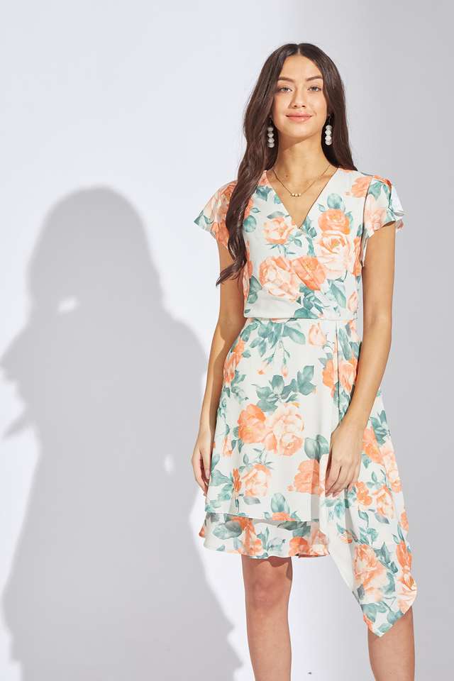 latin quarters Printed Polyester V-Neck Women's Mini Dress-picture-40
