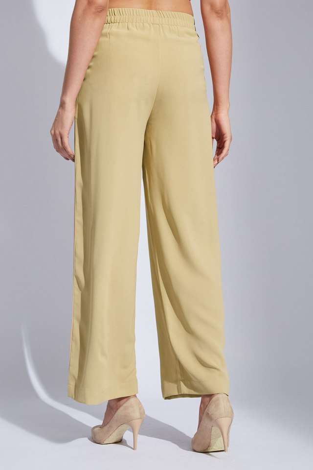 Solid-Regular-Fit-Polyester-Women-Casual-Wear-Trouser