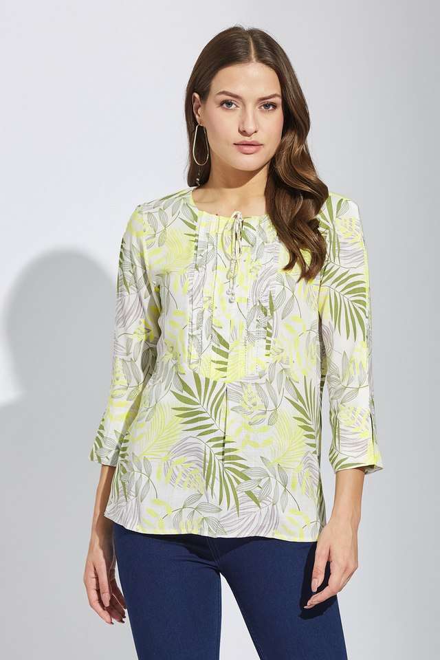 Printed-Viscose-Round-Neck-Women-Casual-Wear-Tunic