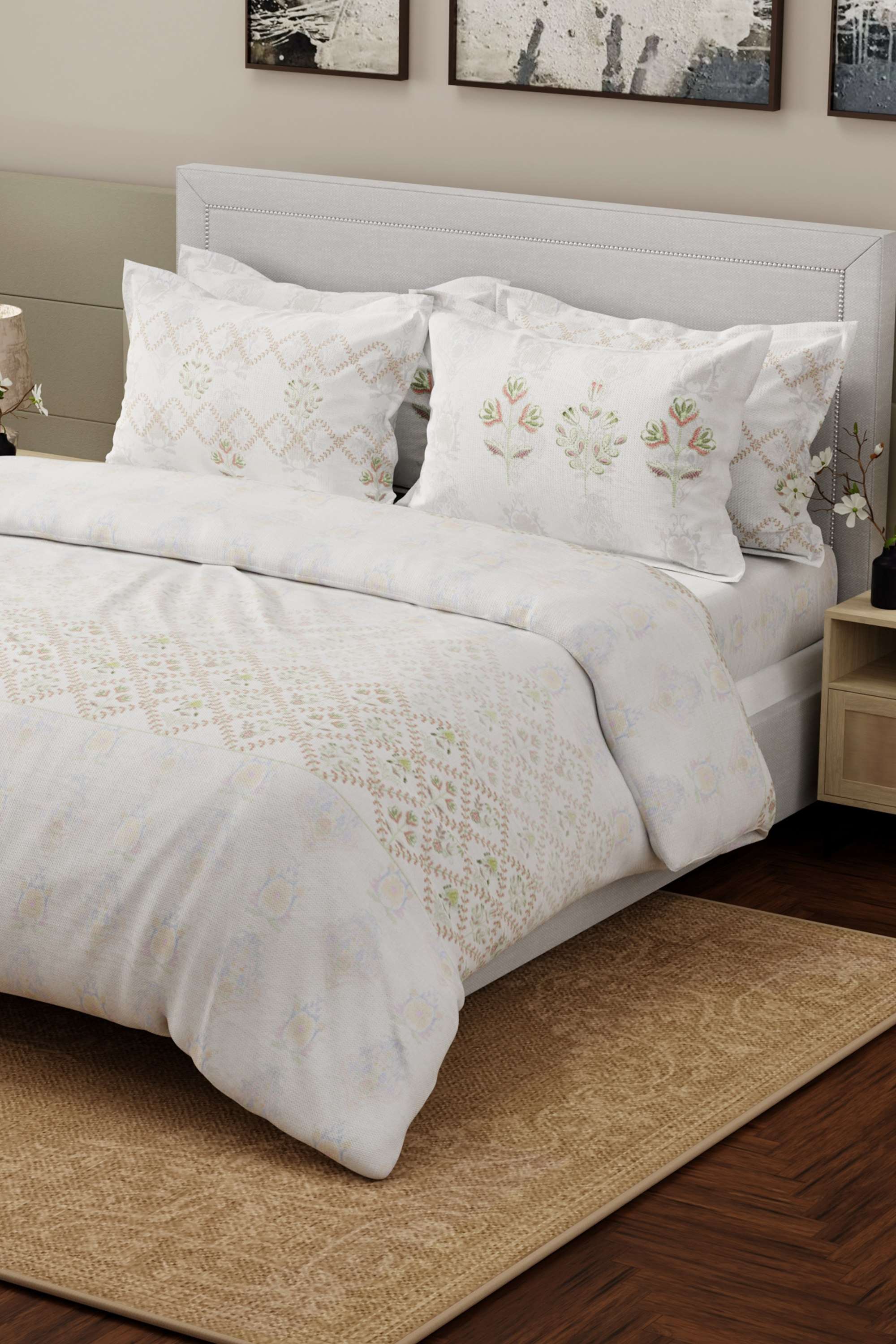 Luxe-Loom-600-TC-Cotton-King-Bedsheets-With-4-Pillow-Covers