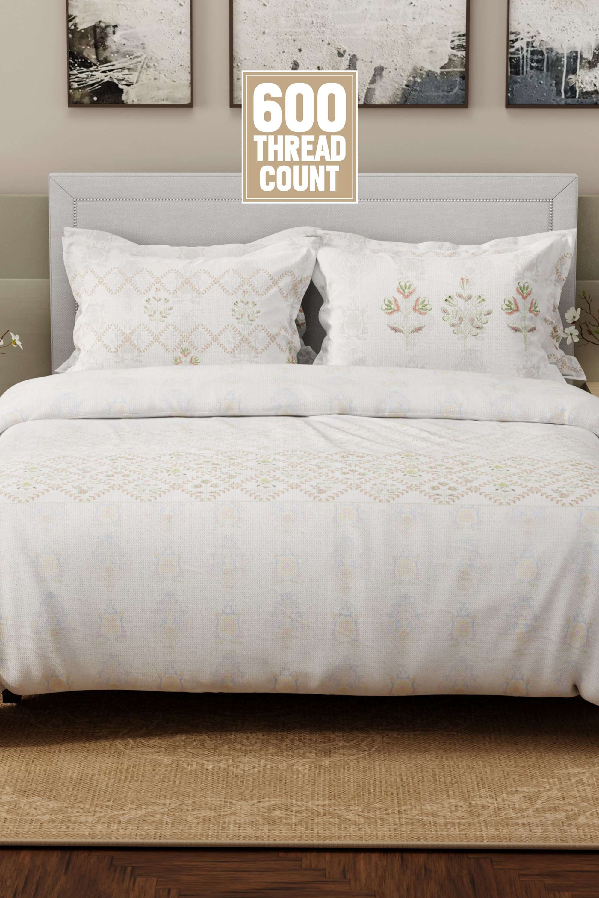 Luxe-Loom-600-TC-Cotton-King-Bedsheets-With-4-Pillow-Covers