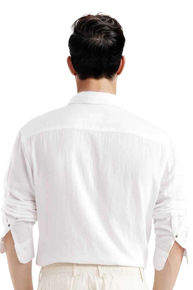 Solid-Cotton-Regular-Fit-Men-s-Casual-Wear-Shirt