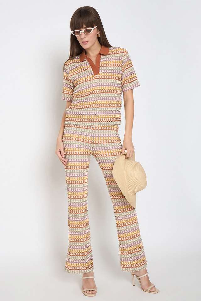 Geometric-Print-Polyester-Relaxed-Fit-Women-s-Co-Ord-Set