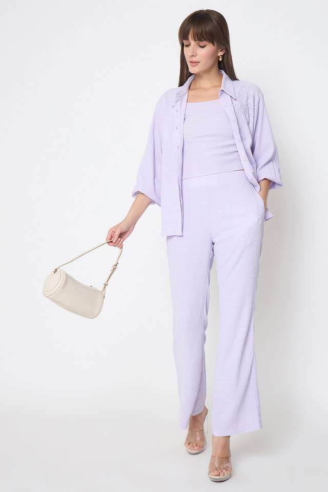 Textured-Polyester-Relaxed-Fit-Women-s-Co-Ord-Set