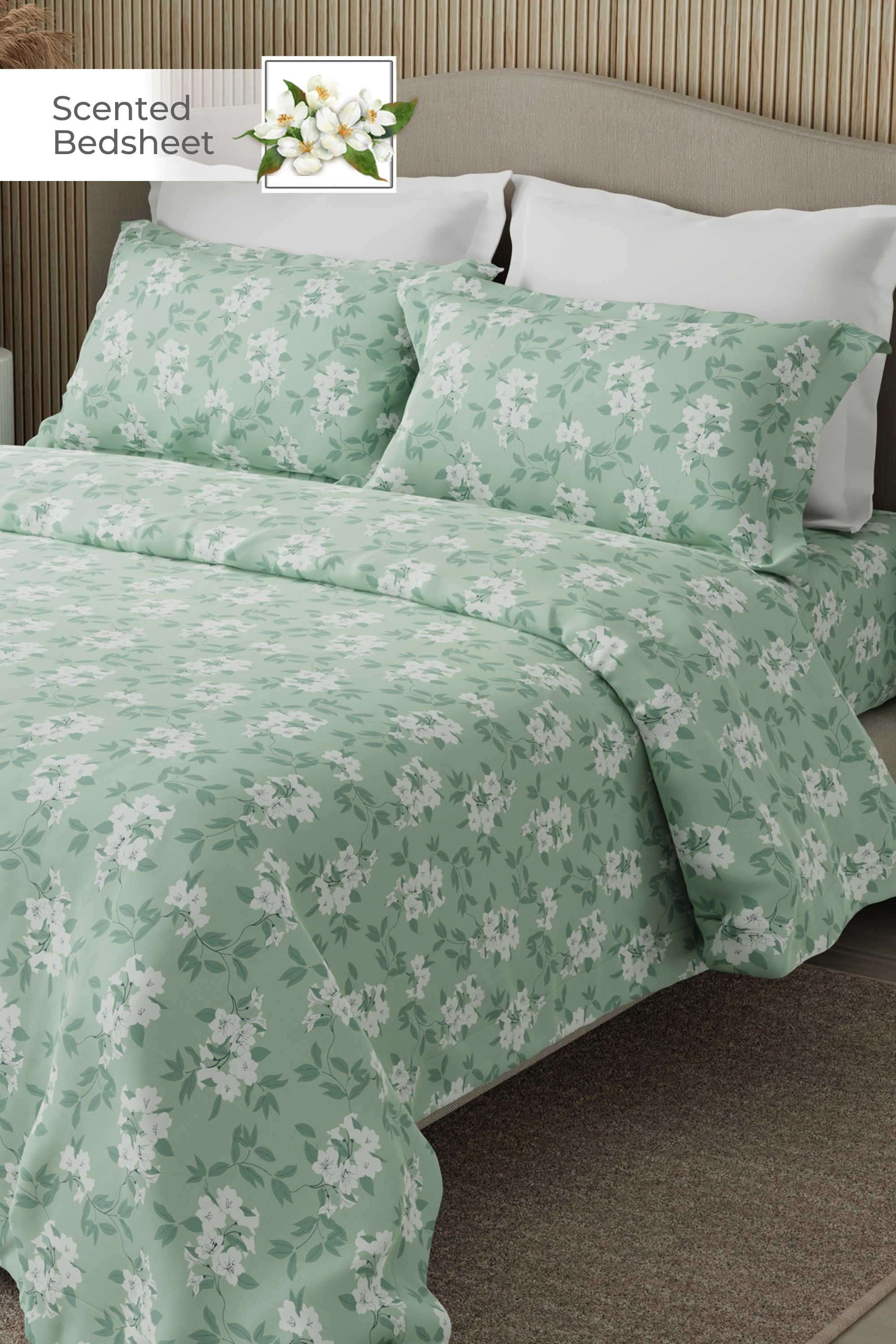 Nature-Bouquet-300-TC-Cotton-King-Bedsheet-With-2-Pillow-Covers