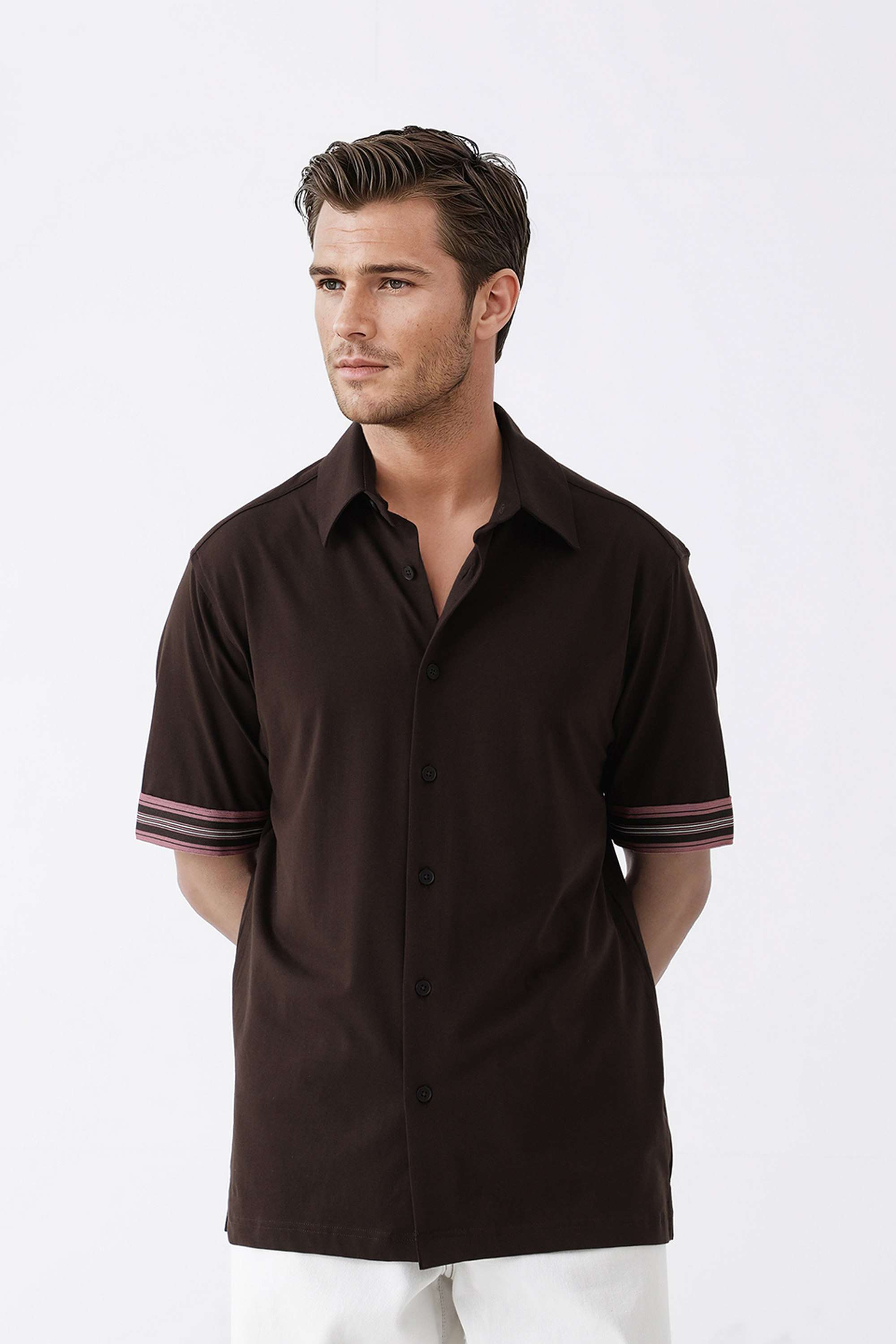 Solid-Cotton-Regular-Fit-Men-s-Casual-Shirt