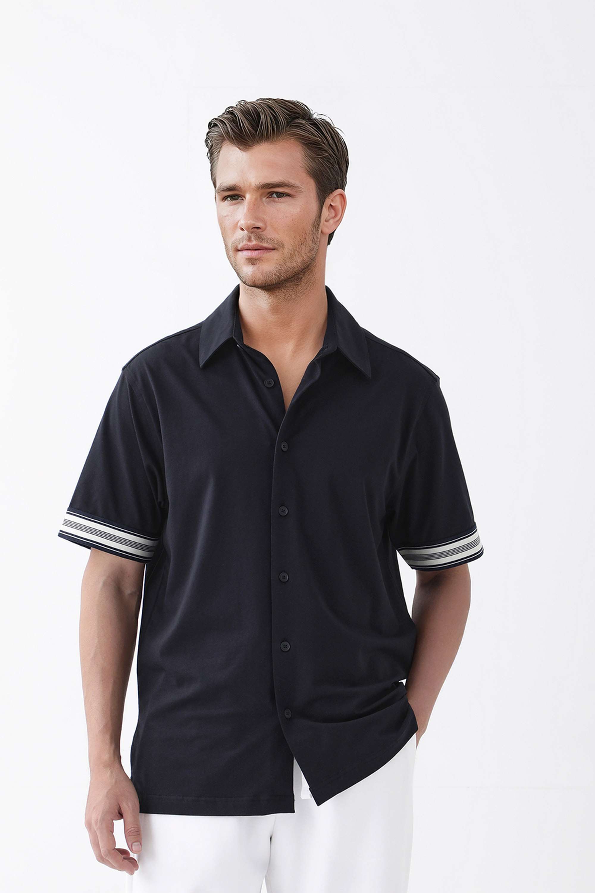 Solid-Cotton-Regular-Fit-Men-s-Casual-Shirt
