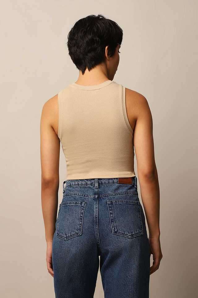 Solid-Cotton-Round-Neck-Women-s-Tank-Top