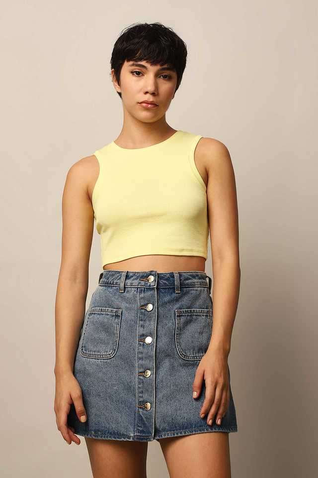 Solid-Cotton-Round-Neck-Women-s-Tank-Top