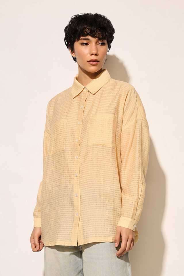 Stripes-Viscose-Regular-Fit-Women-s-Shirt