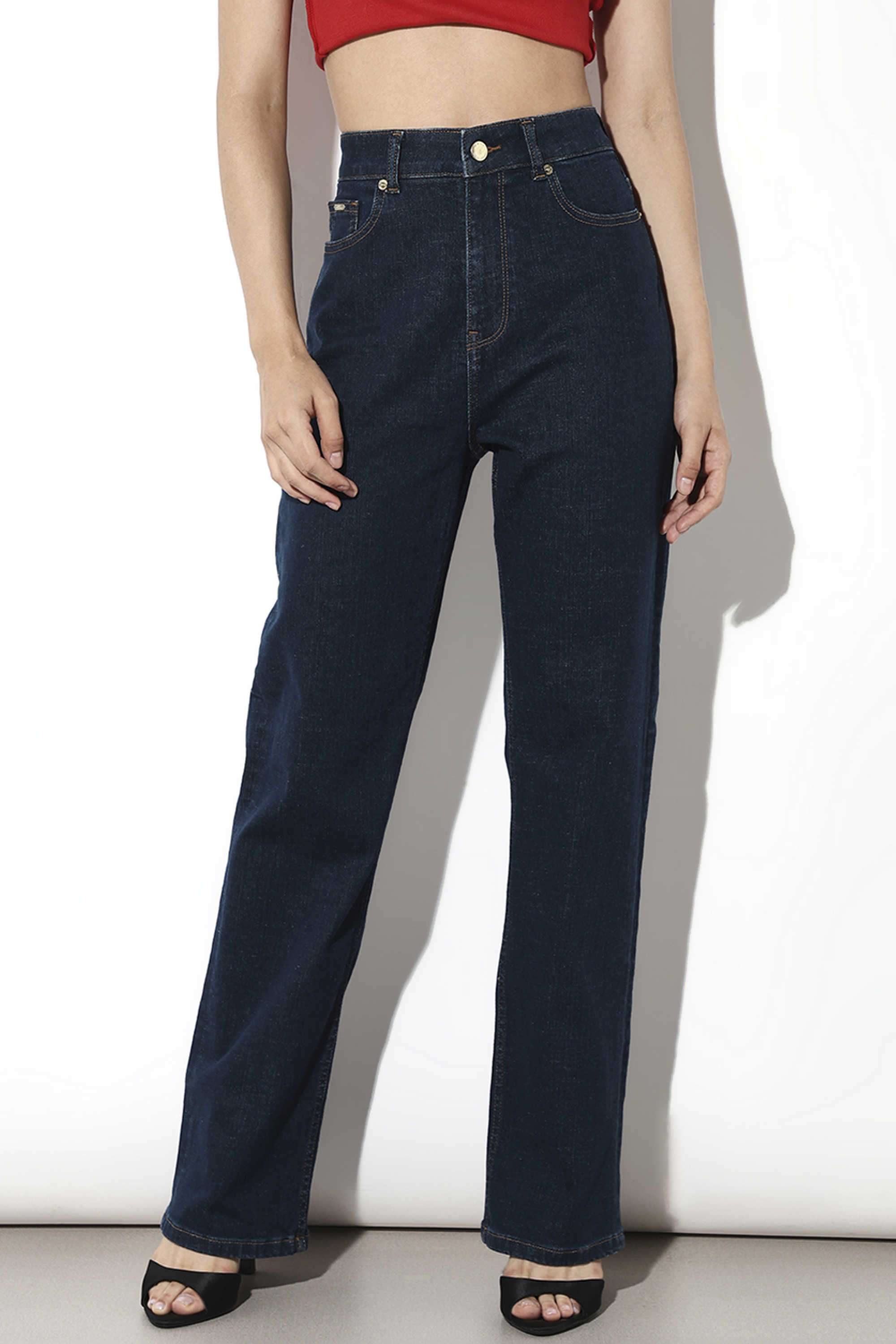 only Solid Regular Fit Cotton Women's Casual Wear Jeans-picture-10